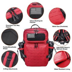 Nordic Army Laser Cut Gym Backpack - Red - 45Liter