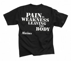 Amerikansk T-tröja MARINES PAIN IS WEAKNESS