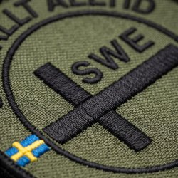 Svensk stoffmerke med borrelås | Alltid overalt