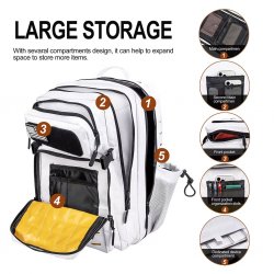 Nordic Army Laser Cut Gym Backpack - White- 45Liter