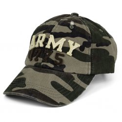 Vintage Army Cap - Woodland Camo