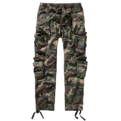 Brandit Pure Slim Fit Trousers - Woodland Camo