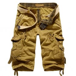 Nordic Army Cargo Shorts - Long Style - Sand