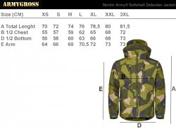 Nordic Army® Softshell Defender Jakke - M90 Camouflage