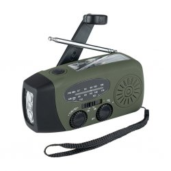 Fosco Nød-radio med vev – LED, SOS & USB-lading
