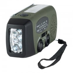 Fosco Nød-radio med vev – LED, SOS & USB-lading