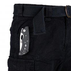 Fostex Cargo Shorts Men in Canvas 100% Cotton – Black