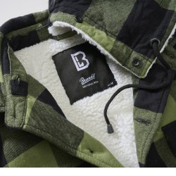 Brandit Lumberjacket hooded Fur - Green