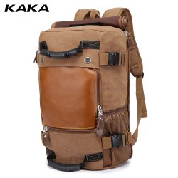 Kaka Canvas Hiking Backpack 40L - Coffee