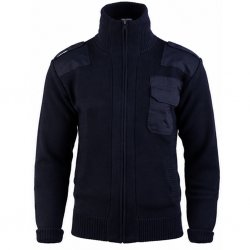 Mil-Tec Knitted Wool Jacket with Zipper – Navy Blue