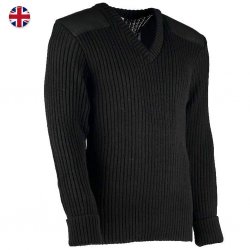Woolly Pully Military Nato Knitwear - Black