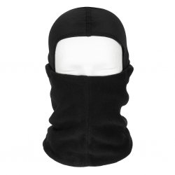 Neck Gaiter Fleece with head covering - Black