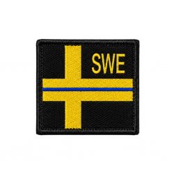 Stoffmerke SWE – Kvadratisk – Svart