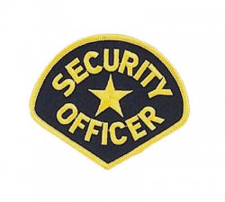 US SECURITY OFFICER tygmärke