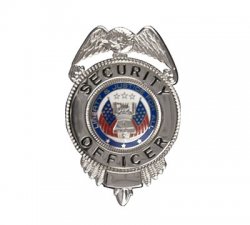 Silver SECURITY OFFICER bricka