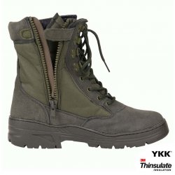 Sniper boots with YKK zipper - Olive