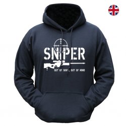 Brittisk Hoodie - Sniper  Sniper Out of Sight - Black