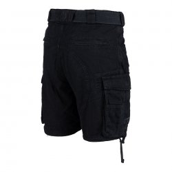 Fostex Cargo Shorts Men in Canvas 100% Cotton – Black