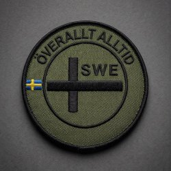 Svensk stoffmerke med borrelås | Alltid overalt