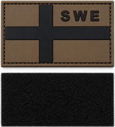 Nordic Army Swedish Flag SWE - Brown