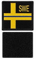 Stoffmerke SWE – Kvadratisk – Svart