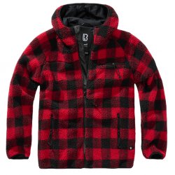 Brandit Teddyfleece Worker Sherpa Jacket - Red