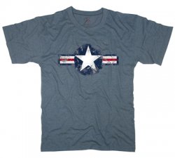 Amerikansk T-Shirt VINTAGE ARMY AIR CORPS Ljusblå
