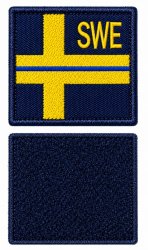 Stoffmerke SWE – Kvadratisk – Marinblå