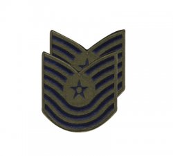 Tygmärke USAF MASTER SERGEANT Large 1986-1992 Olivgrön