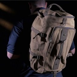 Rothco Convertible Canvas Duffle / Backpack - Dark Gray