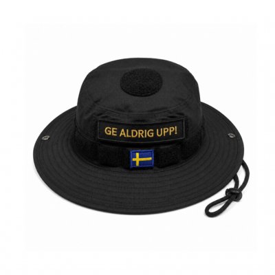 Armygross-booniehat-aldrig ge upp-svart