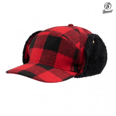 Brandit Lumberjack Winter Cap - Red/Black
