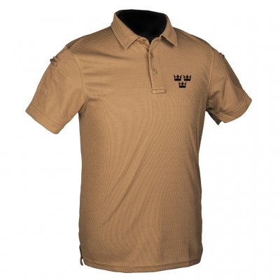 MIL-TEC® Polo T-Shirt Quickdry - Coyote Brun
