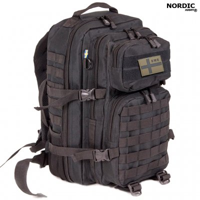 Nordic Army Assault Back Pack net pocket 28L - Svart