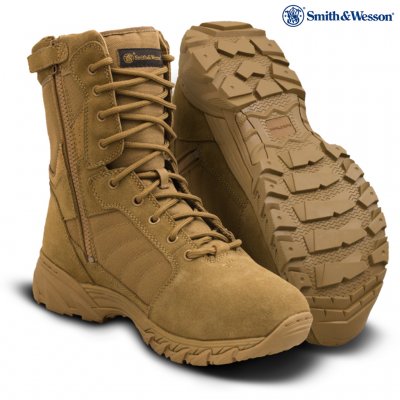 SMITH & WESSON® Breach 2.0 Waterproof Side-Zip Boots - Coyote