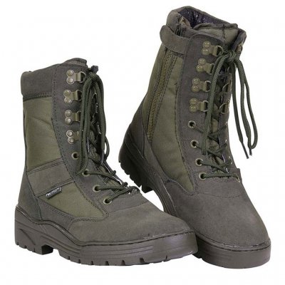 Sniper boots with YKK zipper - Olive